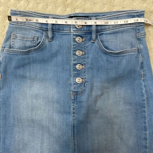Banana Republic Blue Denim Button-Front Skirt, Size 4 - Picture 7 of 9